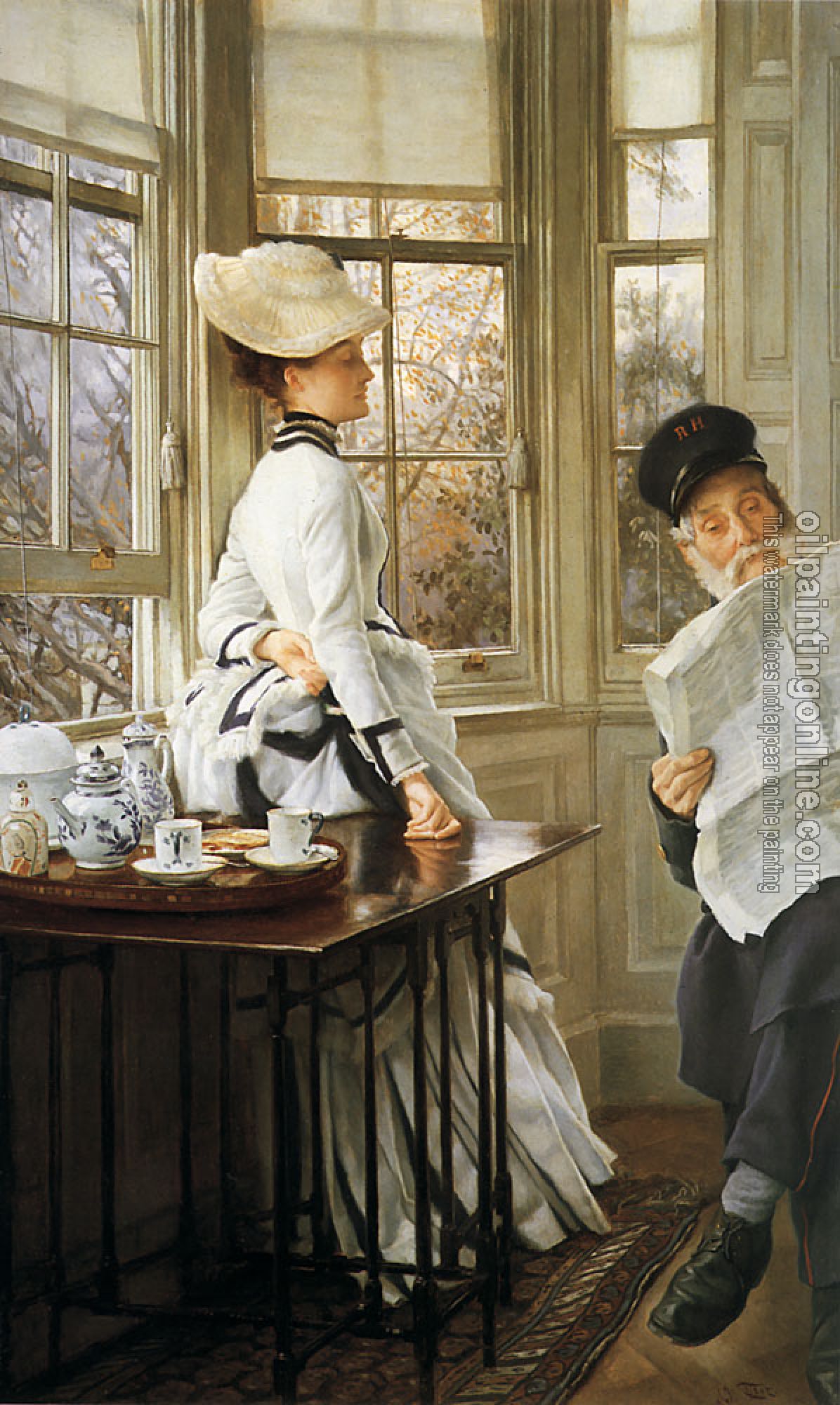 Tissot, James - Reading the News